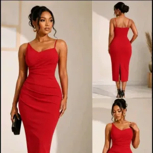 Robe rouge de soirée pour femmes